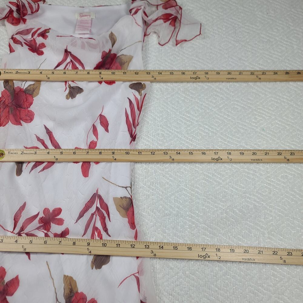 Vintage Sheer Floral Fairy Maxi dress Speechless Sz 3 White Office Wedding guest - Picture 5 of 7